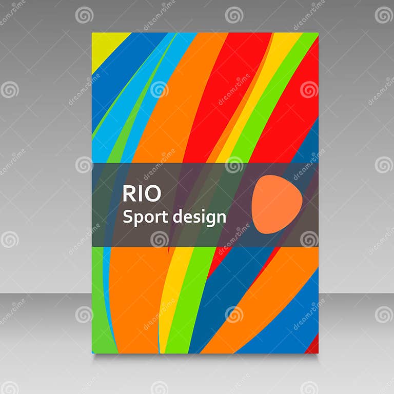 Brochure in Colors of Brazil Flag. Vector Color Concept Stock Brochure in Colors of Brazil Flag. Vector Color Concept Stock