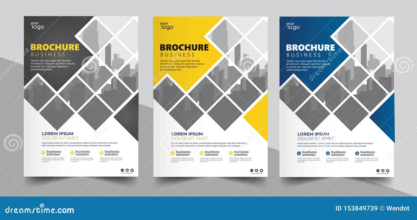 brochure , cover modern layout, annual report, poster, flyer in a4 with colorful triangles