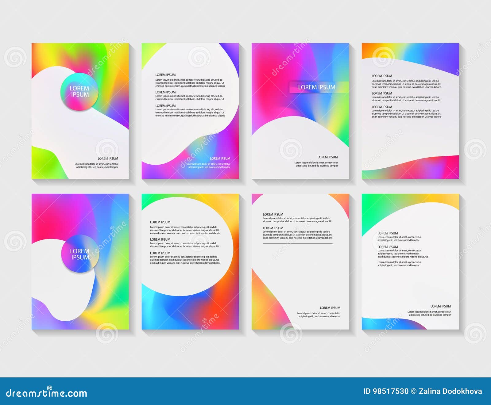 Brochure Flyer Layouts With Abstract Colorful Background Stock Vector Illustration Of Isolated Backgrounds