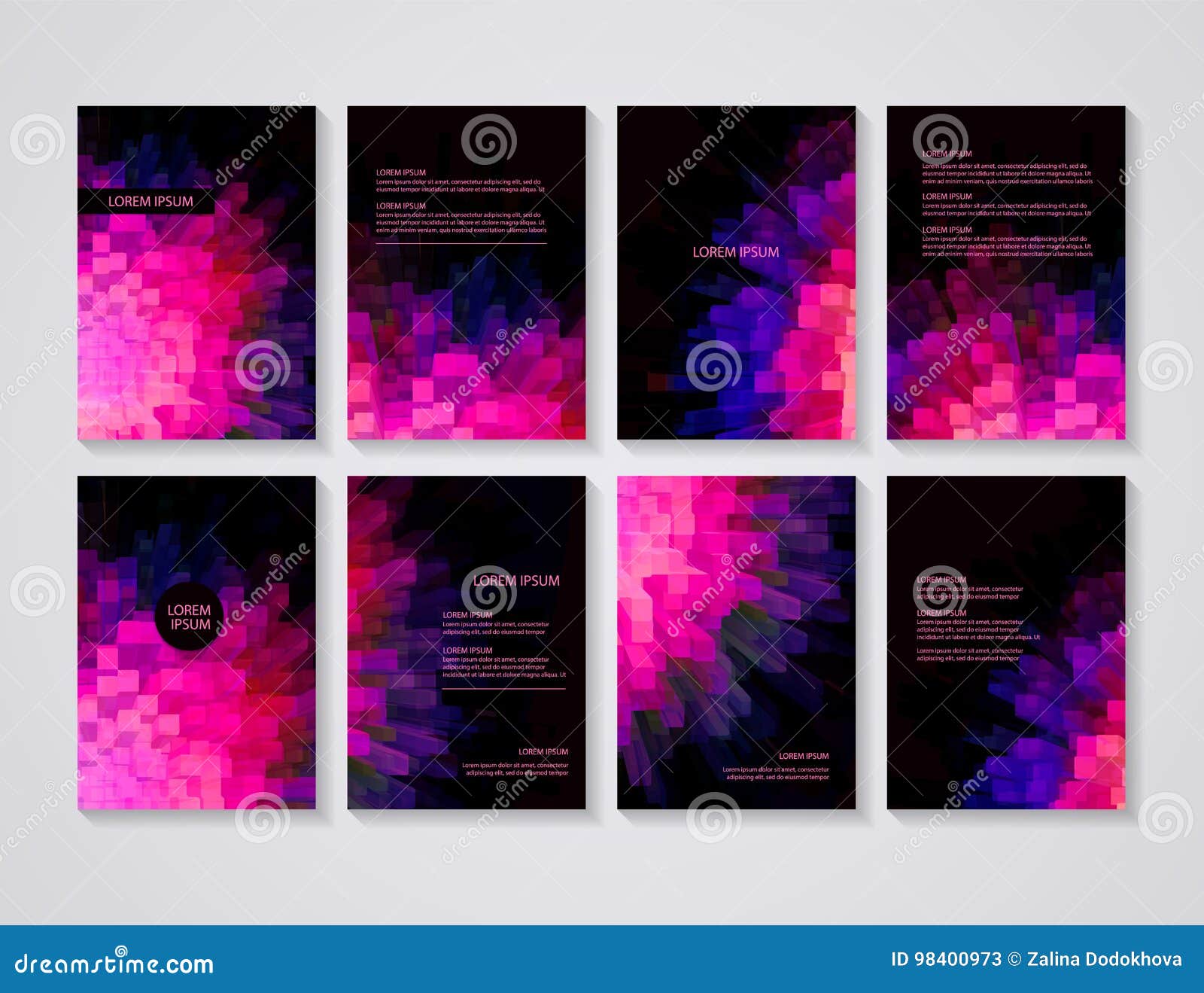 Brochure Flyer Layouts Stock Vector Illustration Of Neon