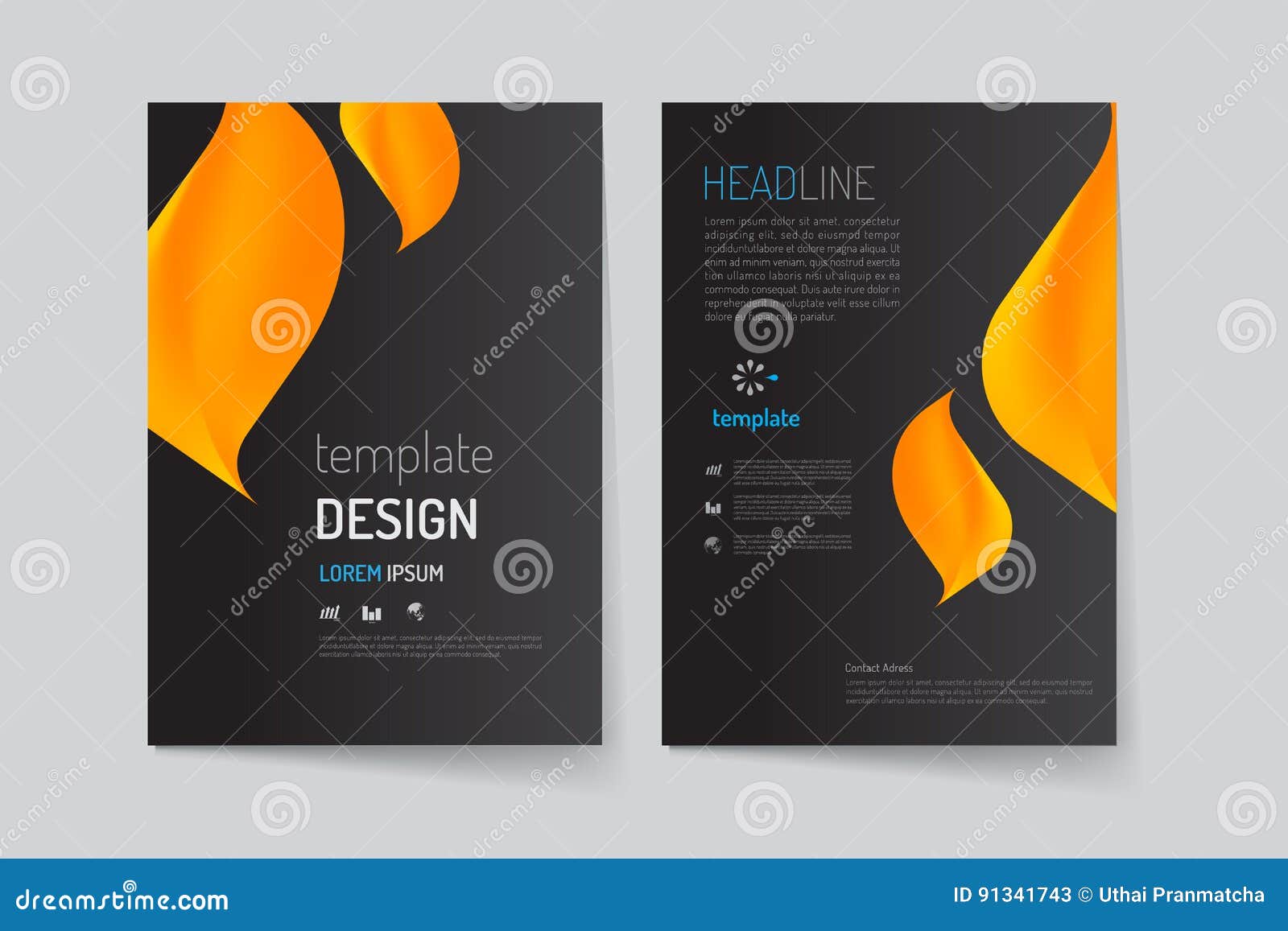 Brochure Layout Template and Background Design Stock Vector ...