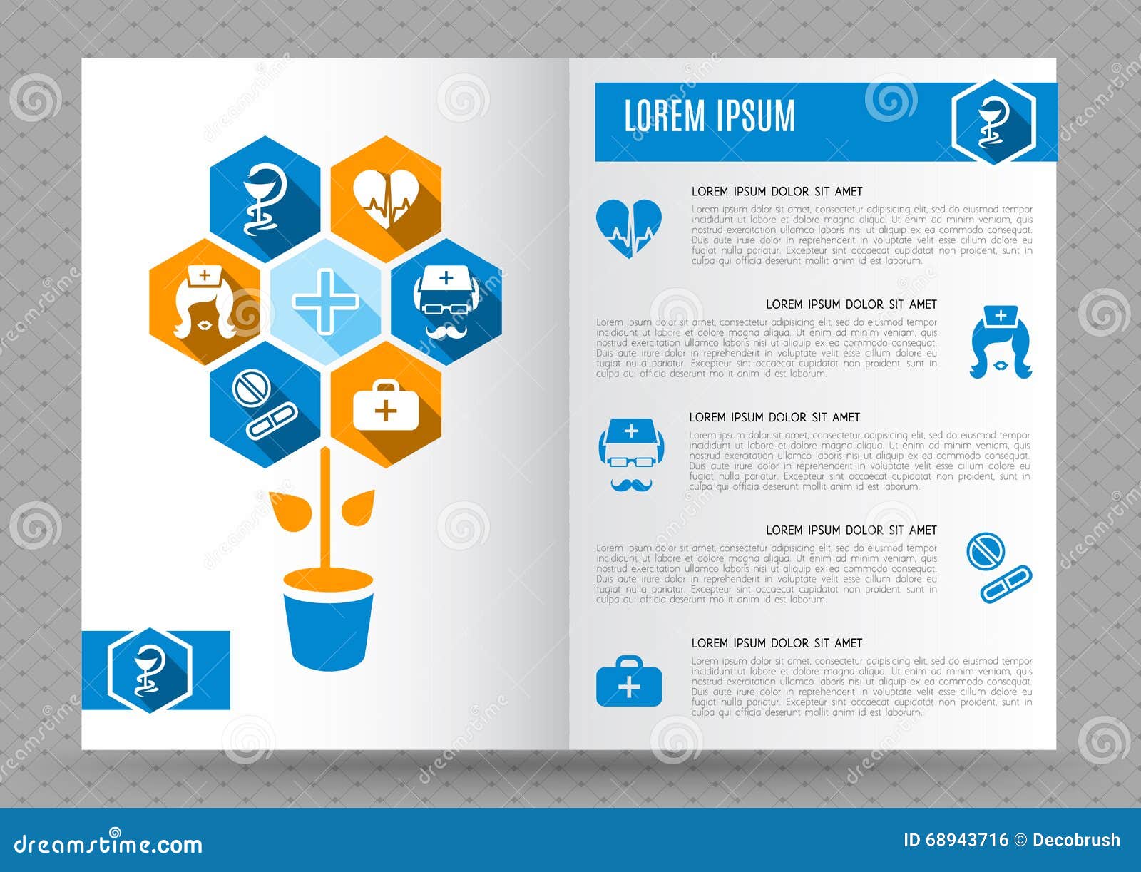 brochure medical design template stock vector illustration of