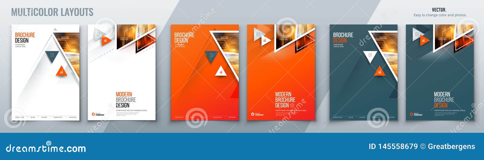 Download Brochure Template Layout Design With Triangles. Corporate Business Annual Report, Catalog ...