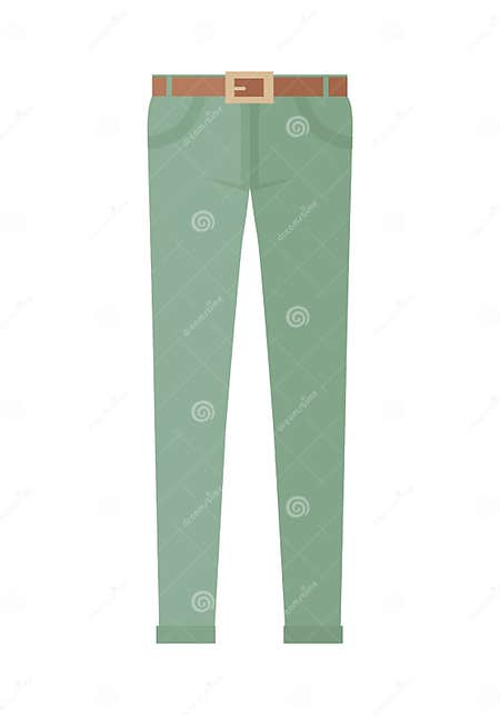 Broeken Unisex-dieBroek Op Witte Achtergrond Wordt Geïsoleerd Vector ...