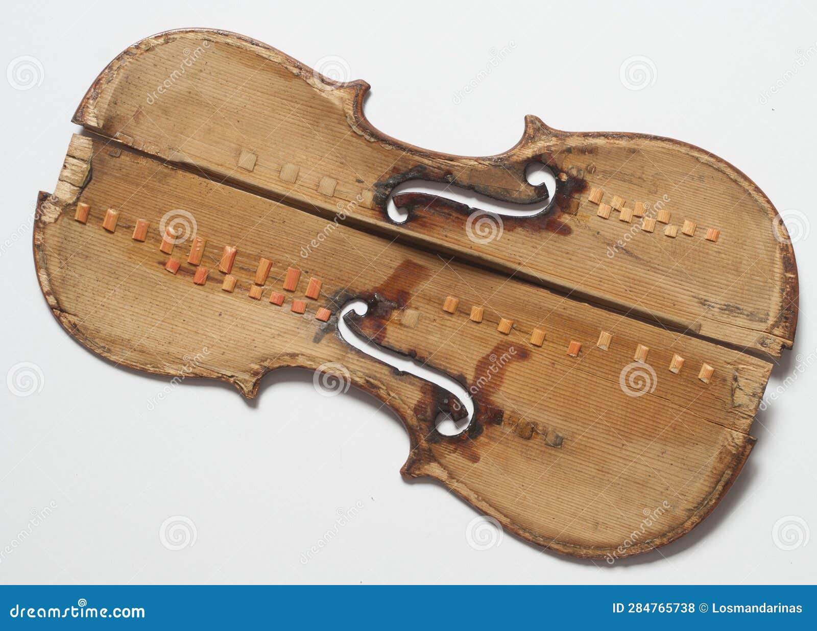 Broken Antique Violin for Restoration Stock Photo Image of trigger