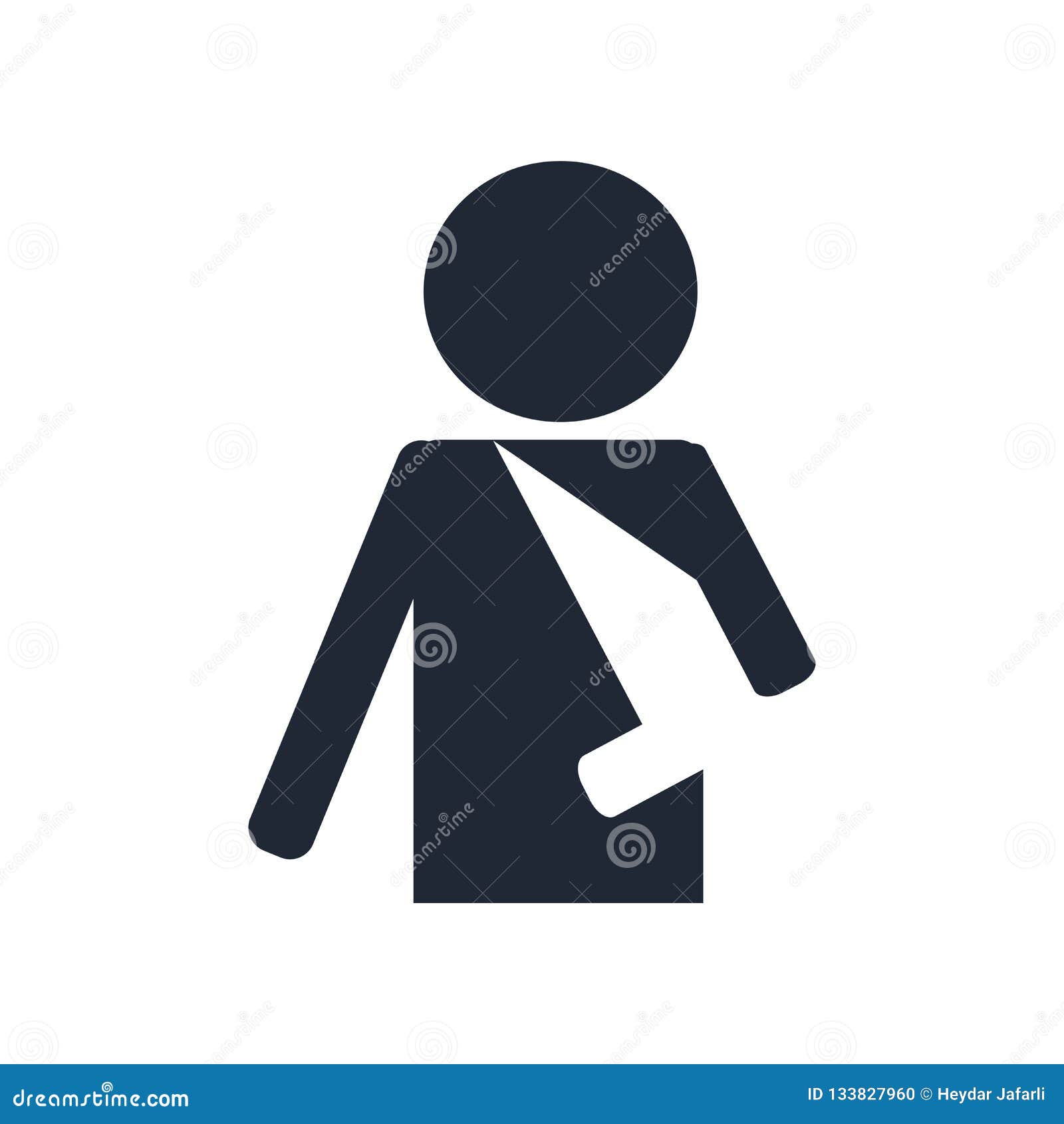 Broken Arm Icon Vector Sign and Symbol Isolated on White Background