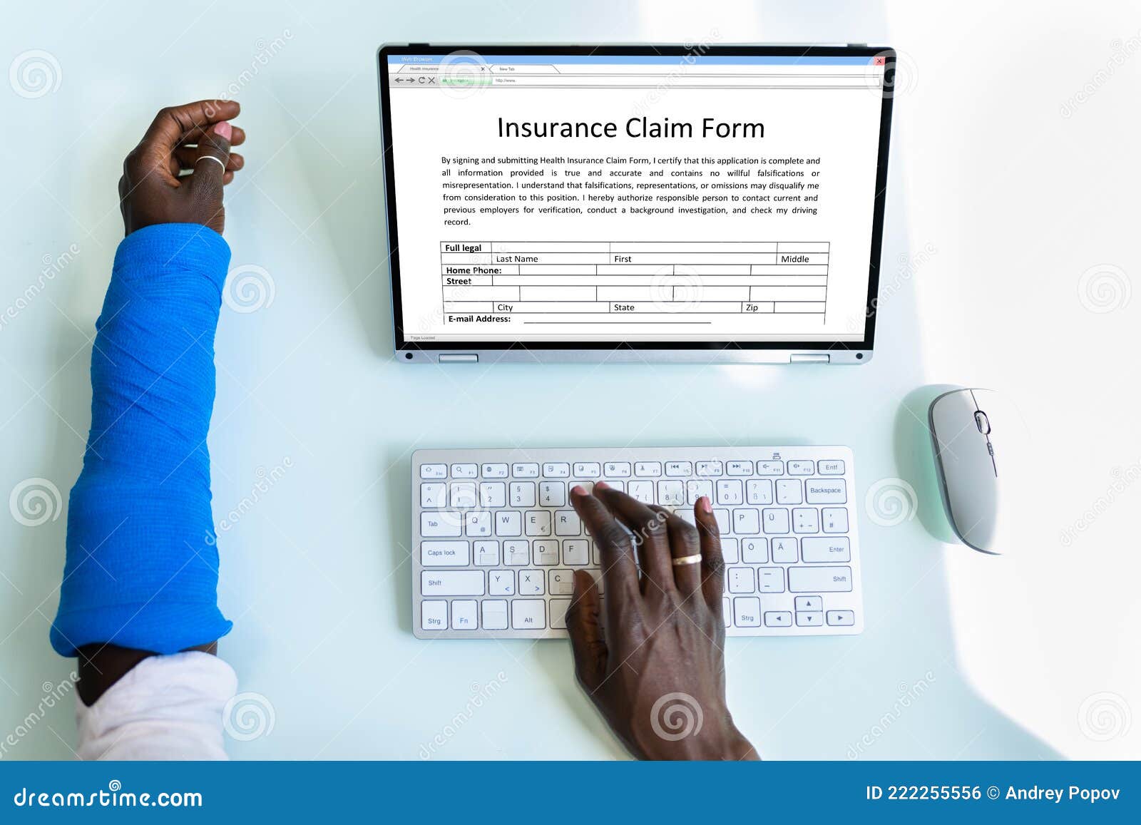 Broken Arm Injured Worker Compensation Coverage. Stock Photo Image of coverage, cleaning