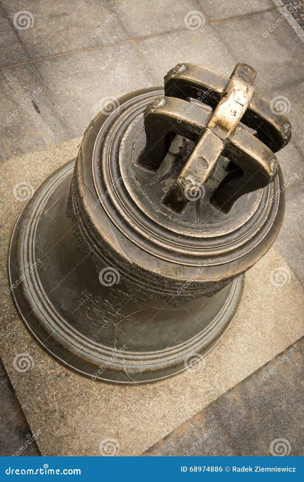 Broken Bell from 1646, in Warsaw, Poland Stock Photo Image of church