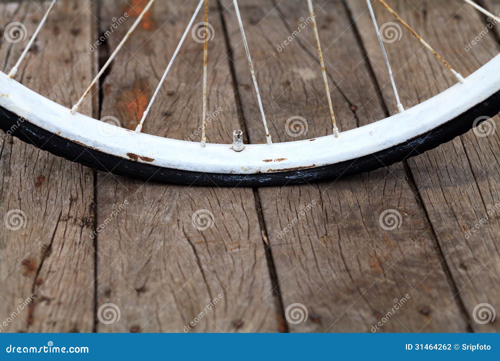 Broken bicycle wheel stock photo. Image of outdoors, close 31464262