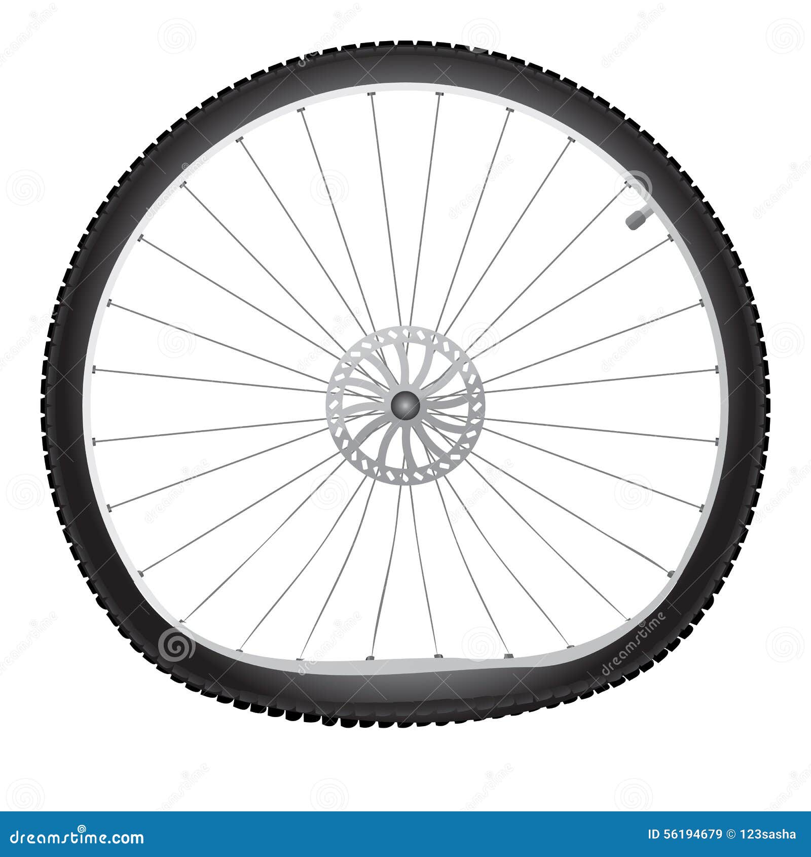 Broken bicycle wheel stock vector. Illustration of sport 56194679