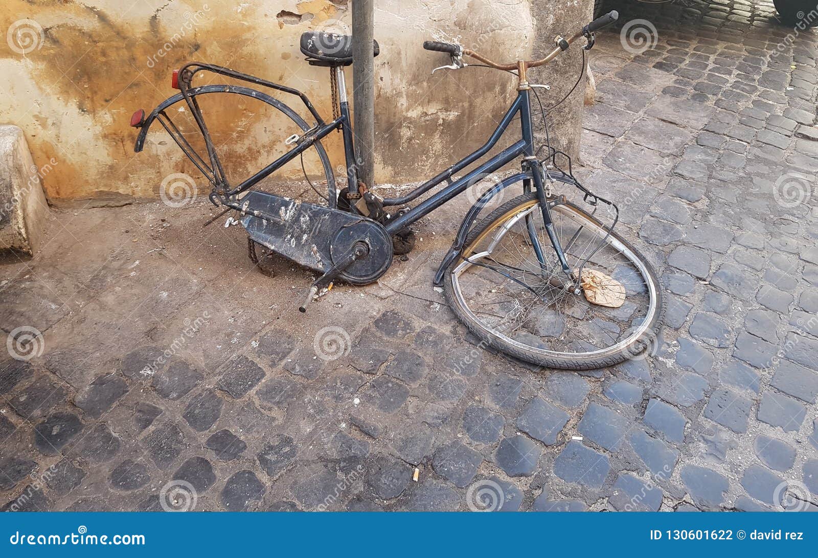 Broken bike stock photo. Image of back, squashed, broken 130601622