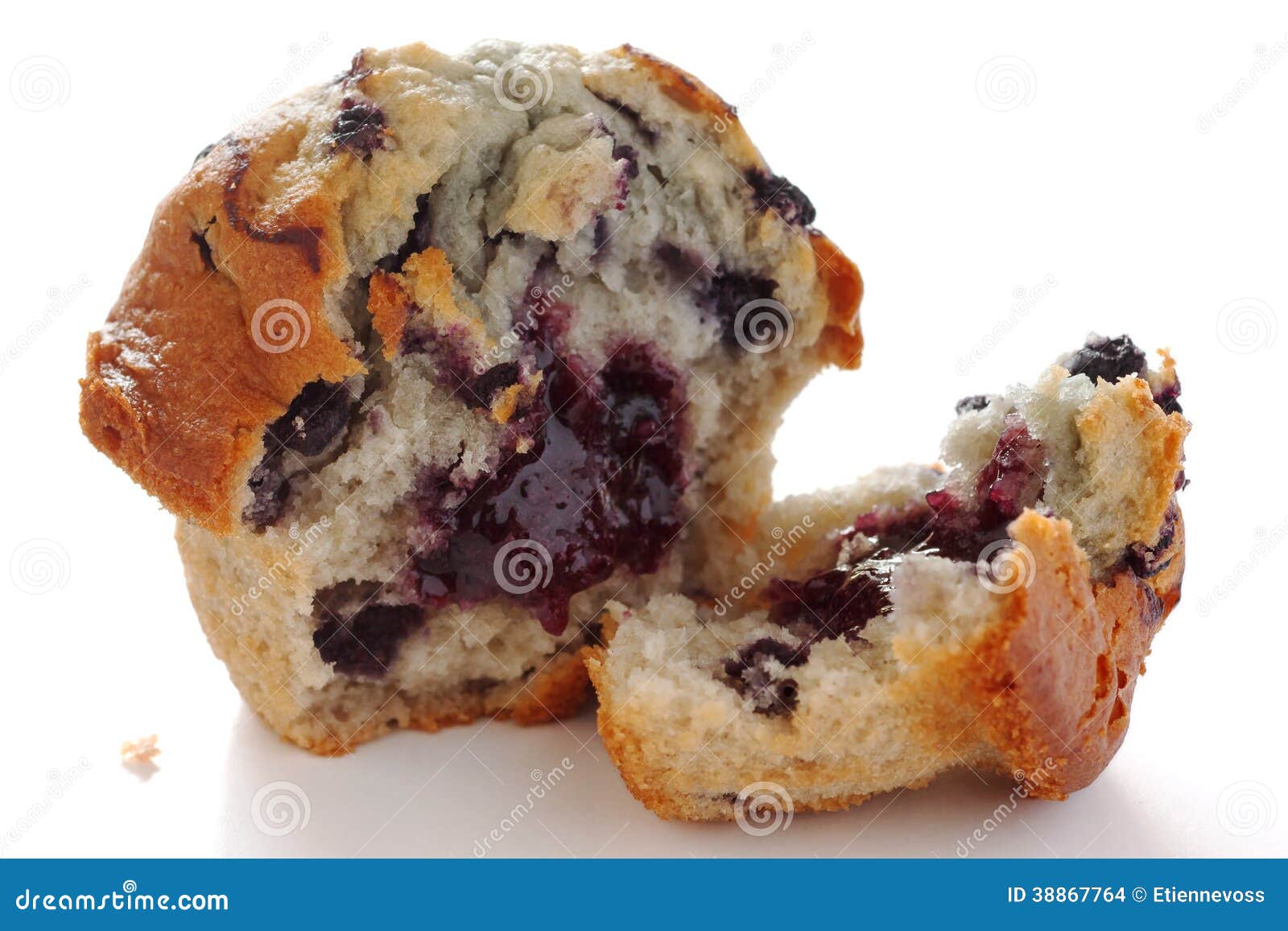 broken blueberry muffin