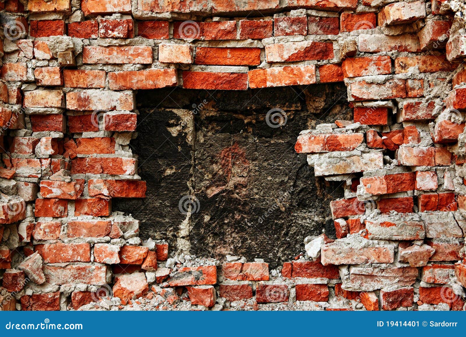 3d Red Broken Brick Wall Background Hole Isolated Stock Photo Picture And  Royalty Free Image Image 66295748