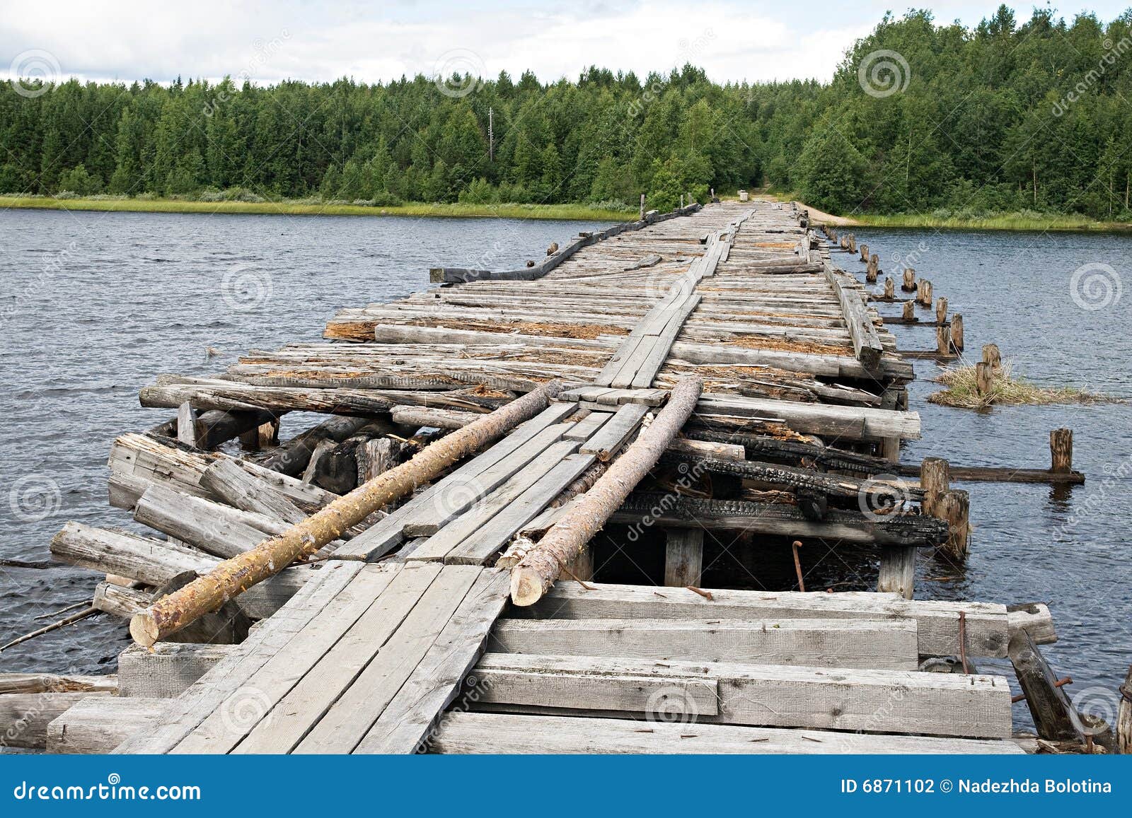 Broken Bridge Stock Photo Image Of Footpath Hiking Bridge 6871102