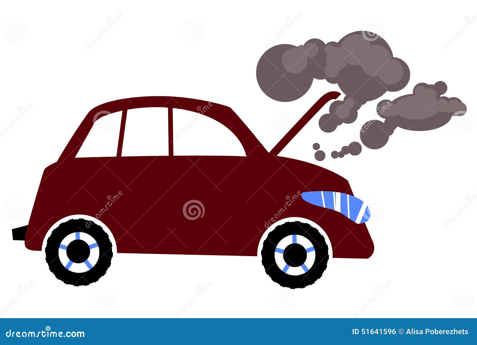 Broken car stock vector. Illustration of vehicle, isolated - 51641596