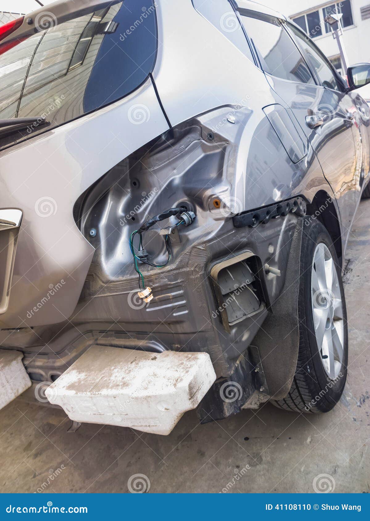 Broken car stock photo. Image of careless, back, destruction 41108110