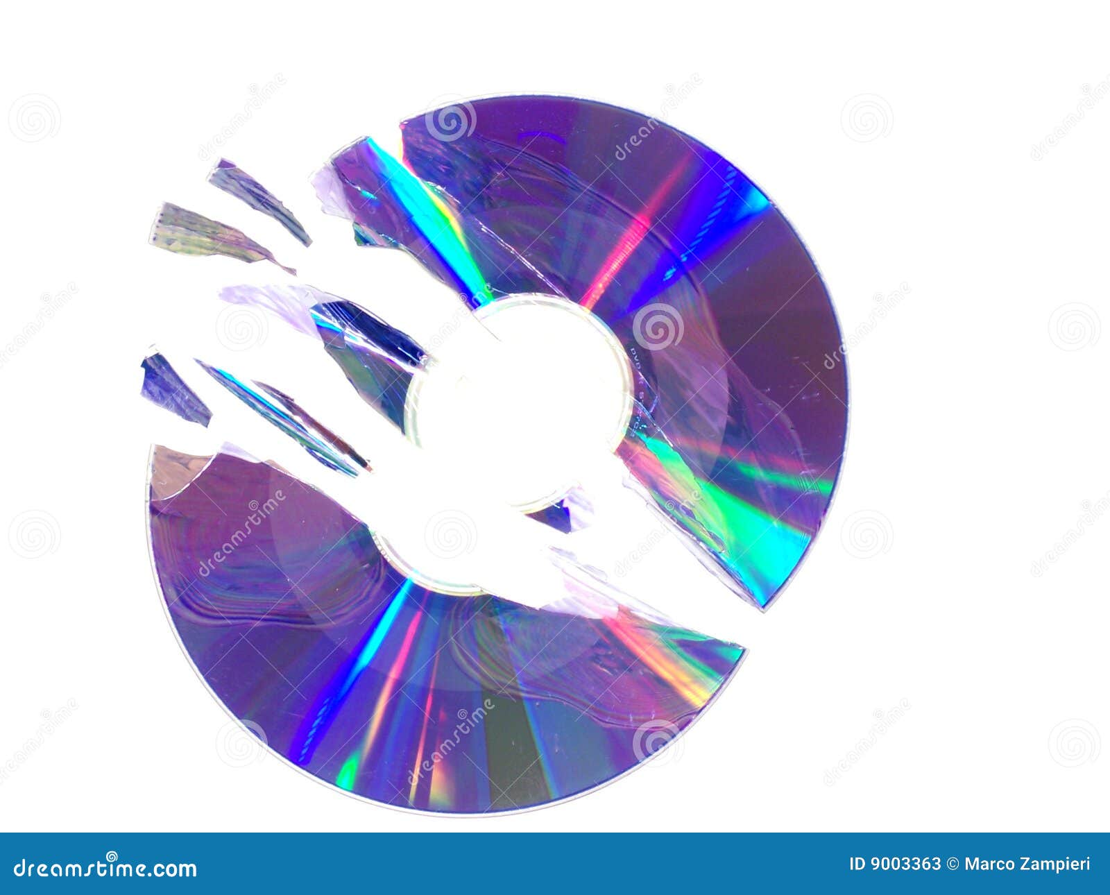 Broken Cd RoyaltyFree Stock Photo 9003363