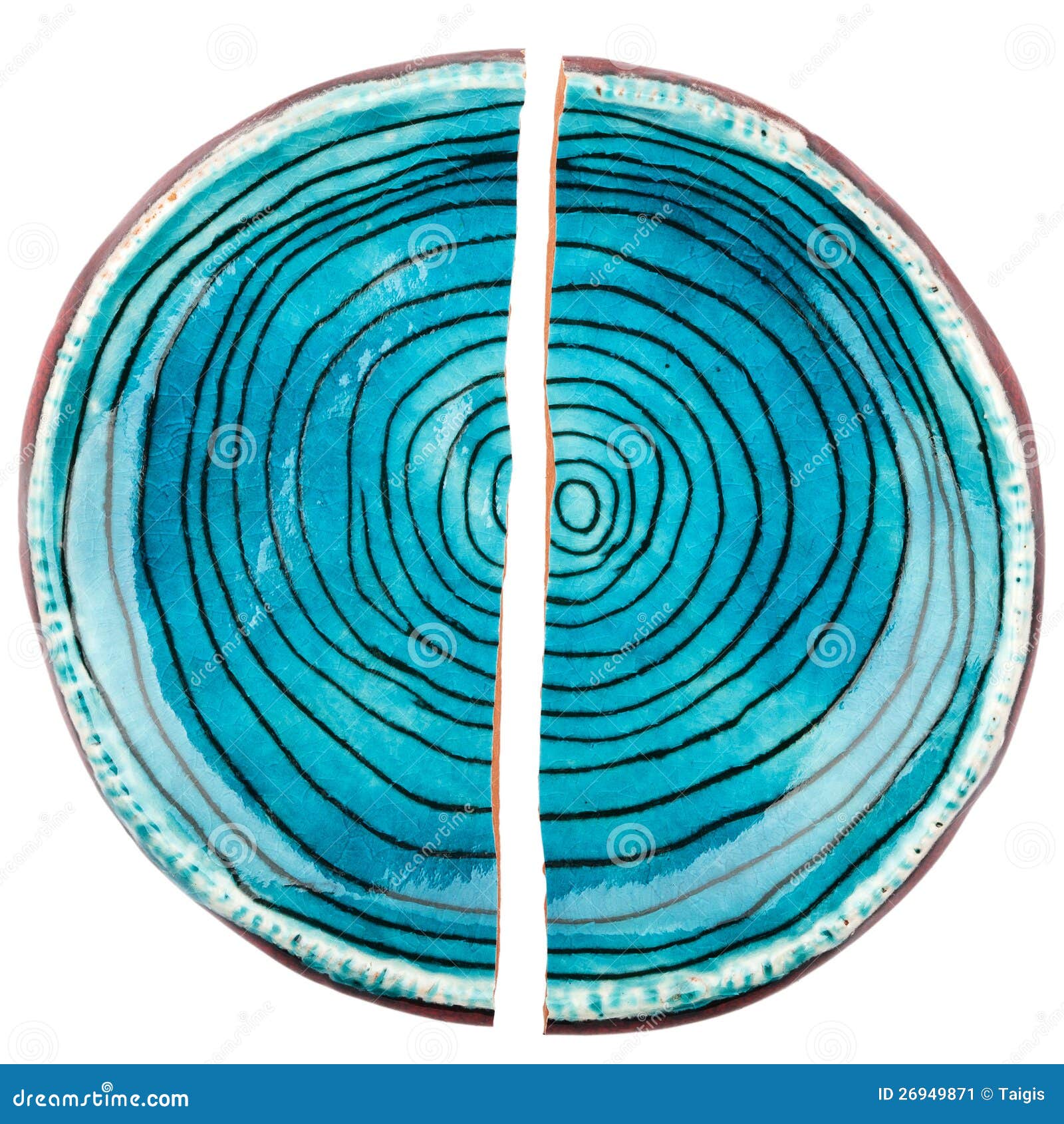 Broken ceramic plate stock image. Image of ceramics, cutout 26949871