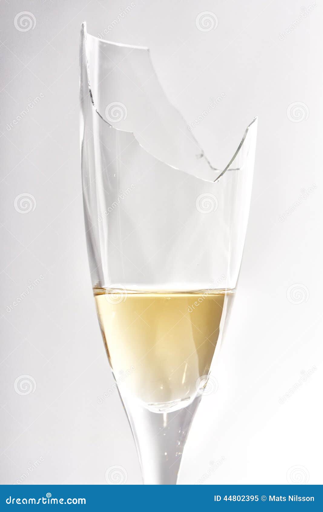 Broken champagne glass stock image. Image of beverage 44802395