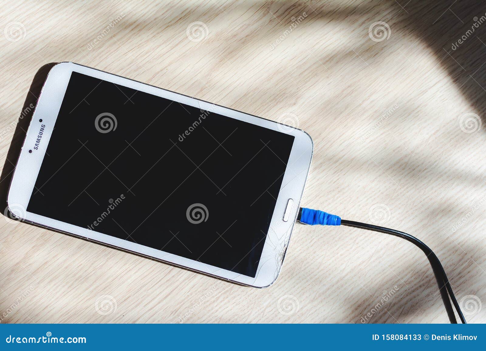 Broken Charger Plug.Broken Tablet Stock Image Image of charger, plug