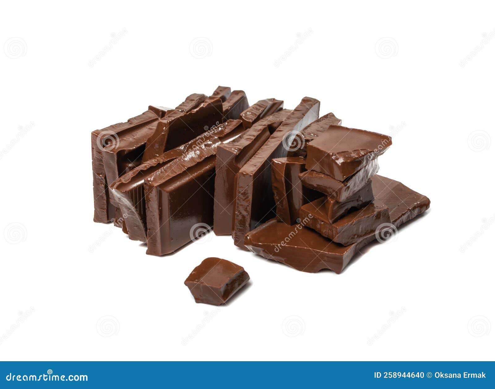 Broken Chocolate Bar Isolated Stock Photo Image of pieces, snack