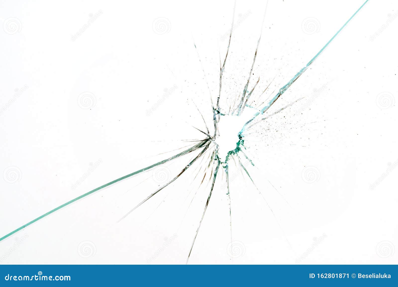 Broken and Cracked Glass with Hole Stock Image Image of crack, glass