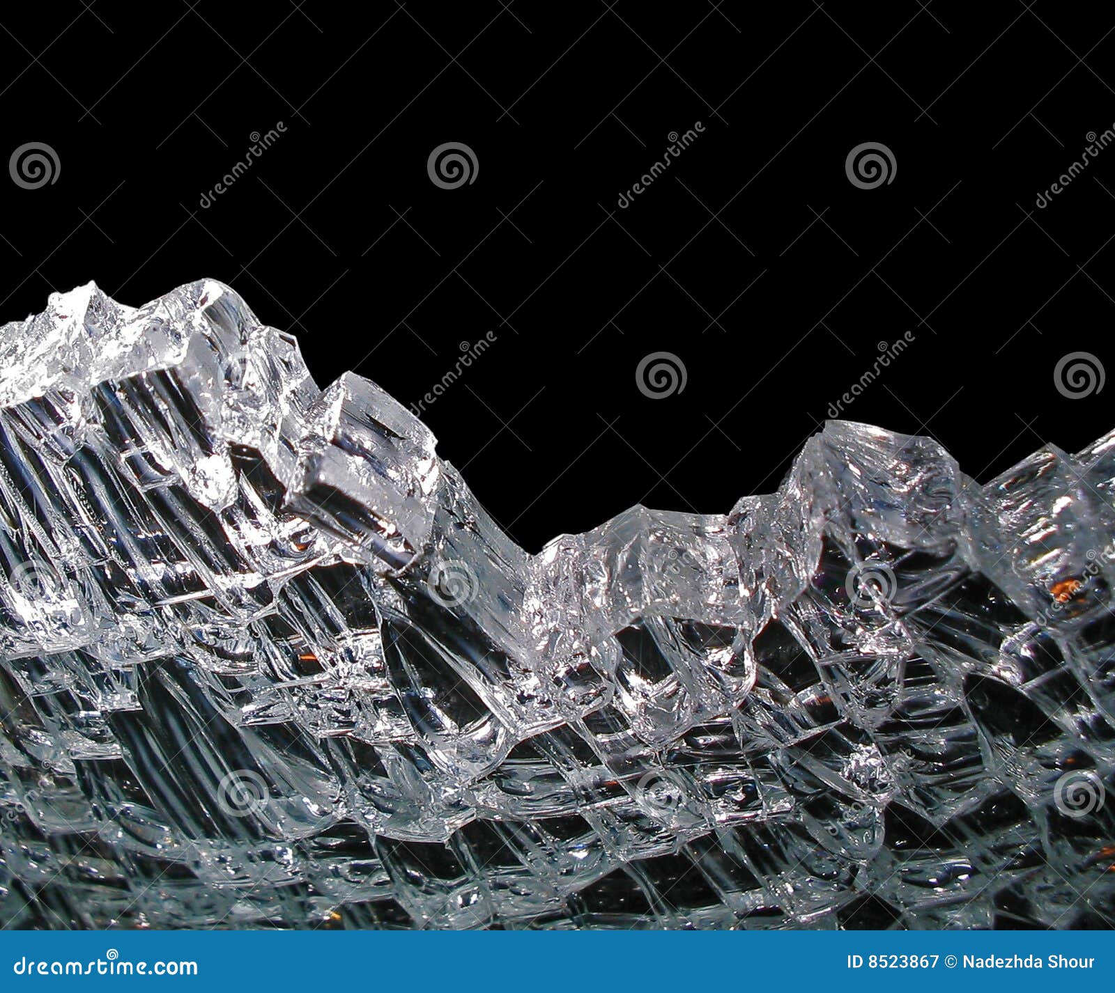 Broken crystal stock image. Image of glass, macro, broken 8523867