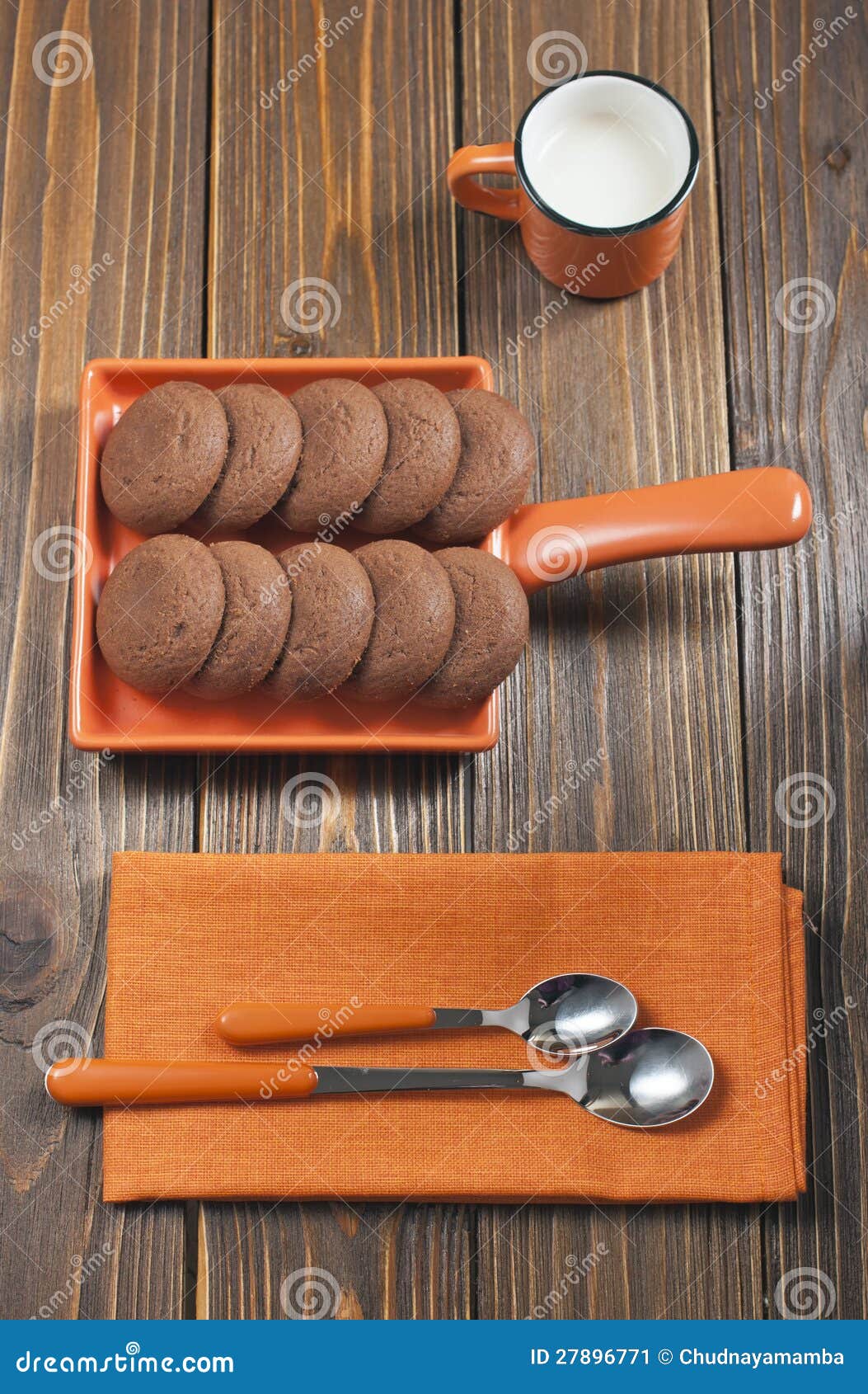 Broken Cupcake with Jam and Chocolate Drops. Stock Image Image of