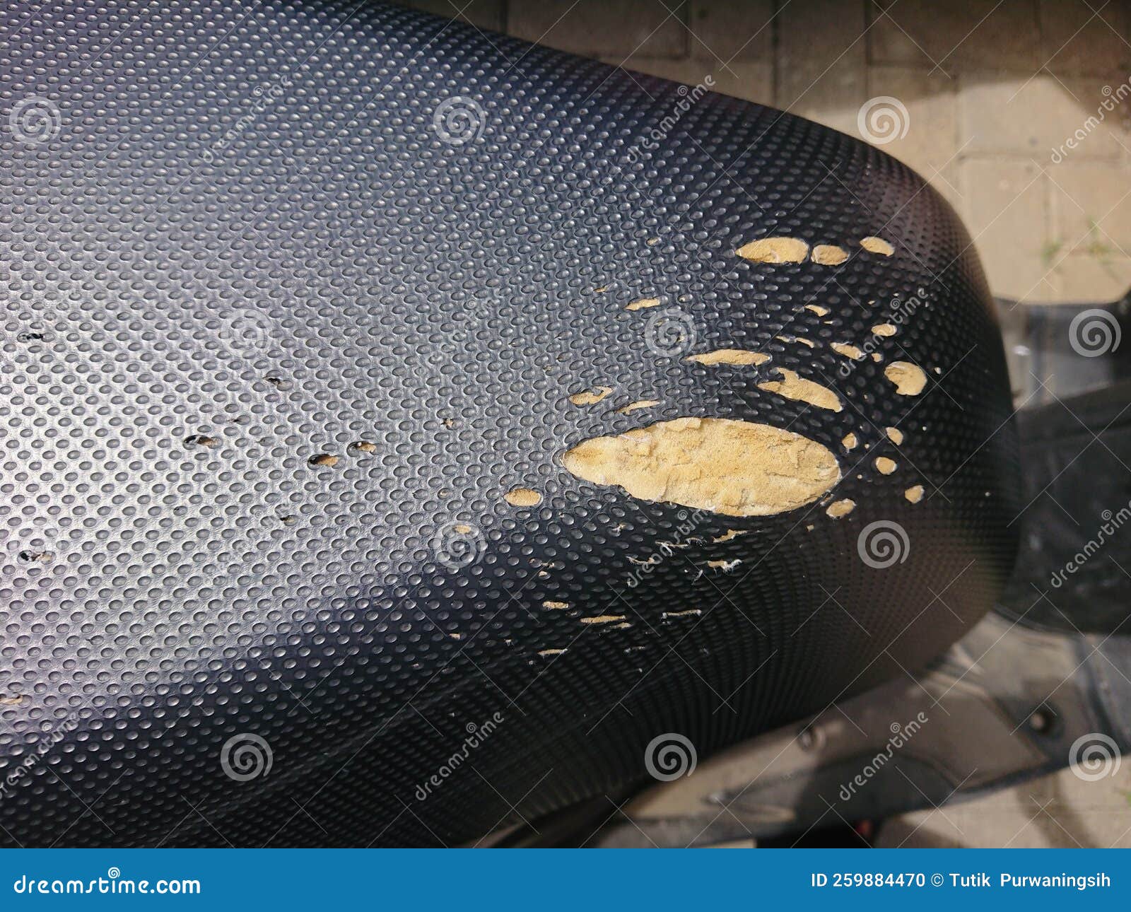 Broken, Damaged, Torn Motorcycle Seat Stock Photo Image of damage