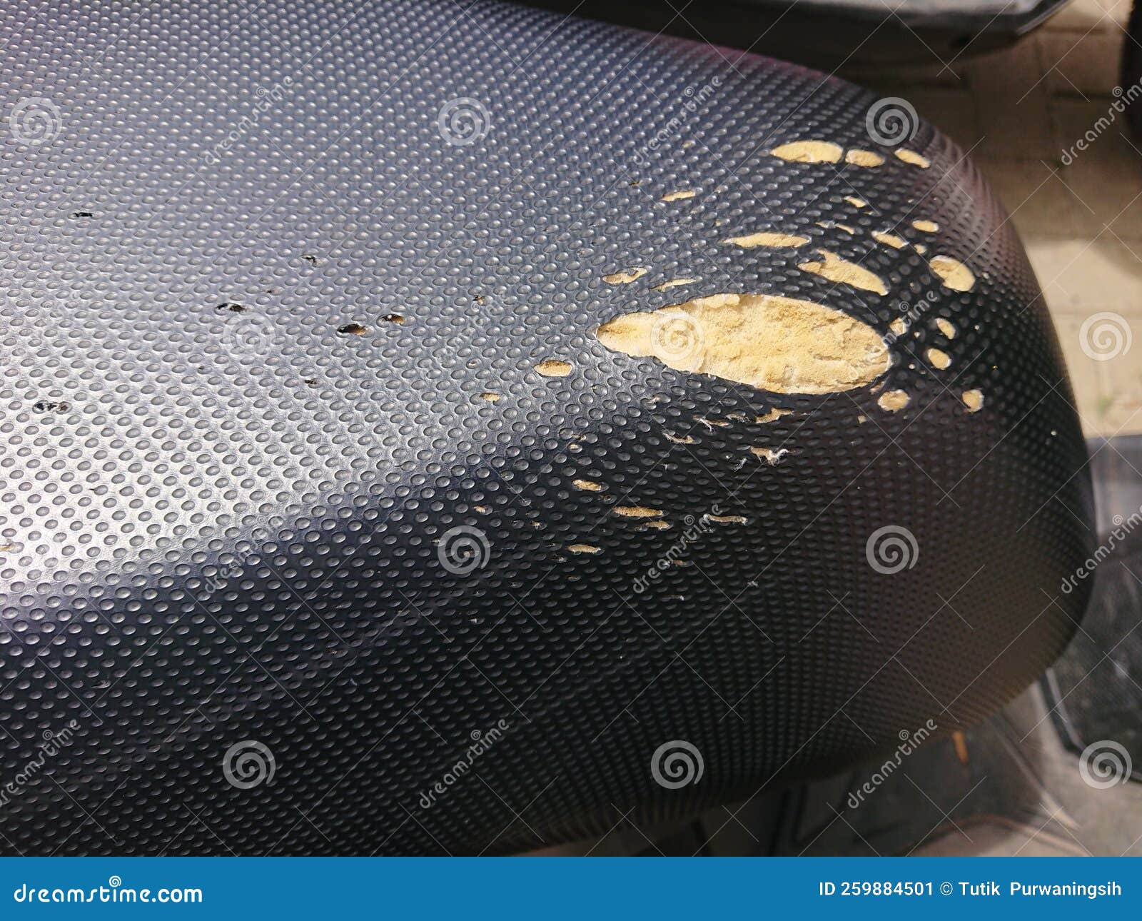 Broken, Damaged, Torn Motorcycle Seat Stock Image Image of cushion