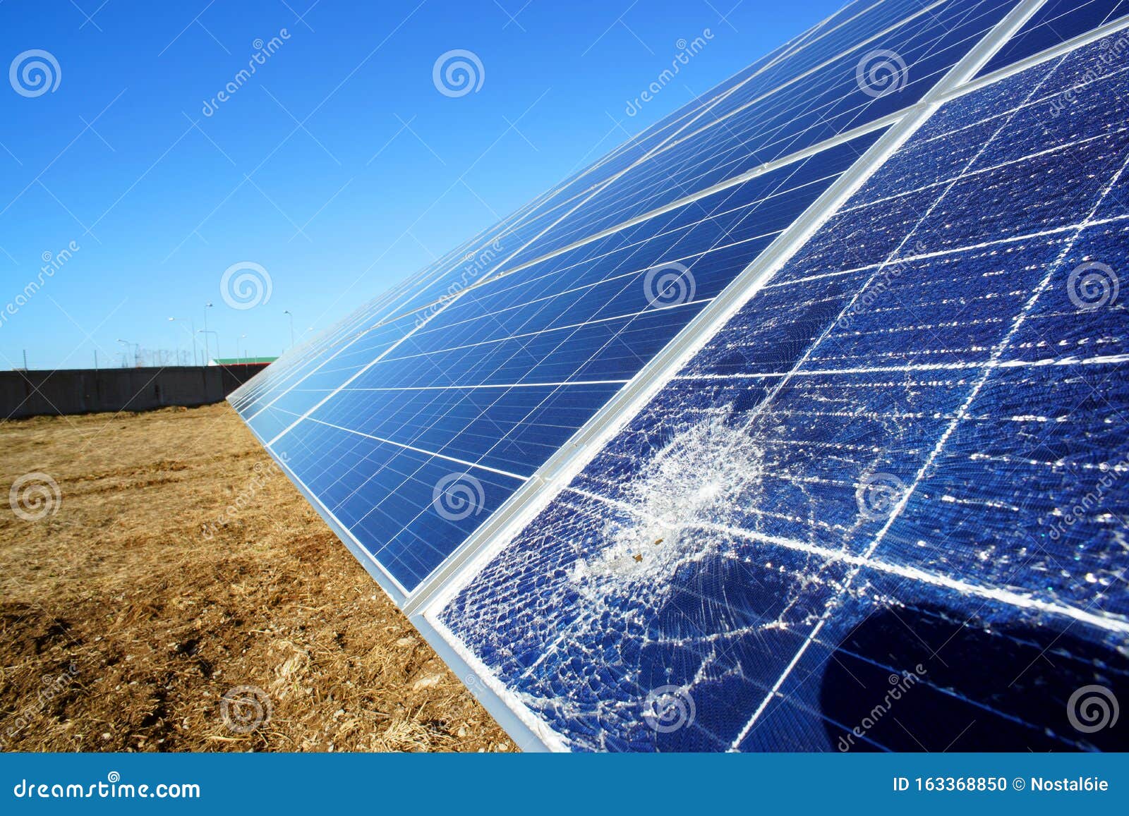 Broken Destroyed Solar Panel Stock Photo Image of industry