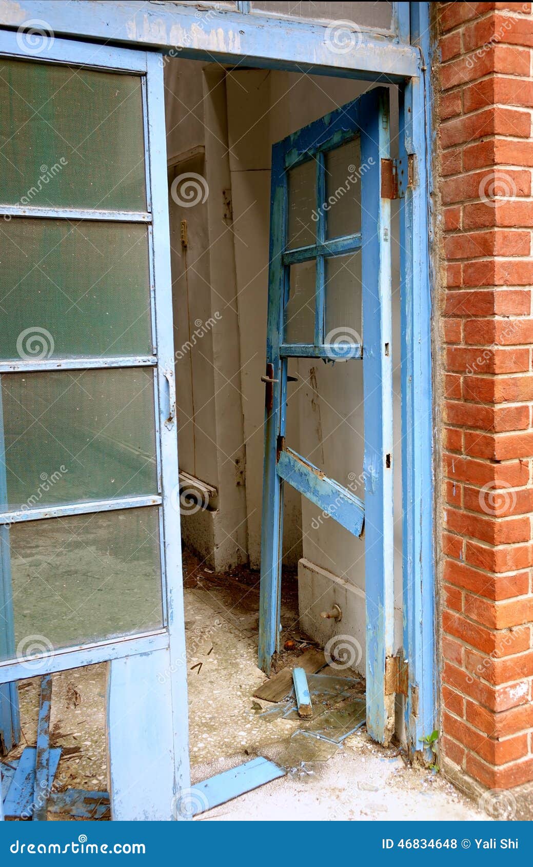 Old Broken Door New House RoyaltyFree Stock Photo CartoonDealer