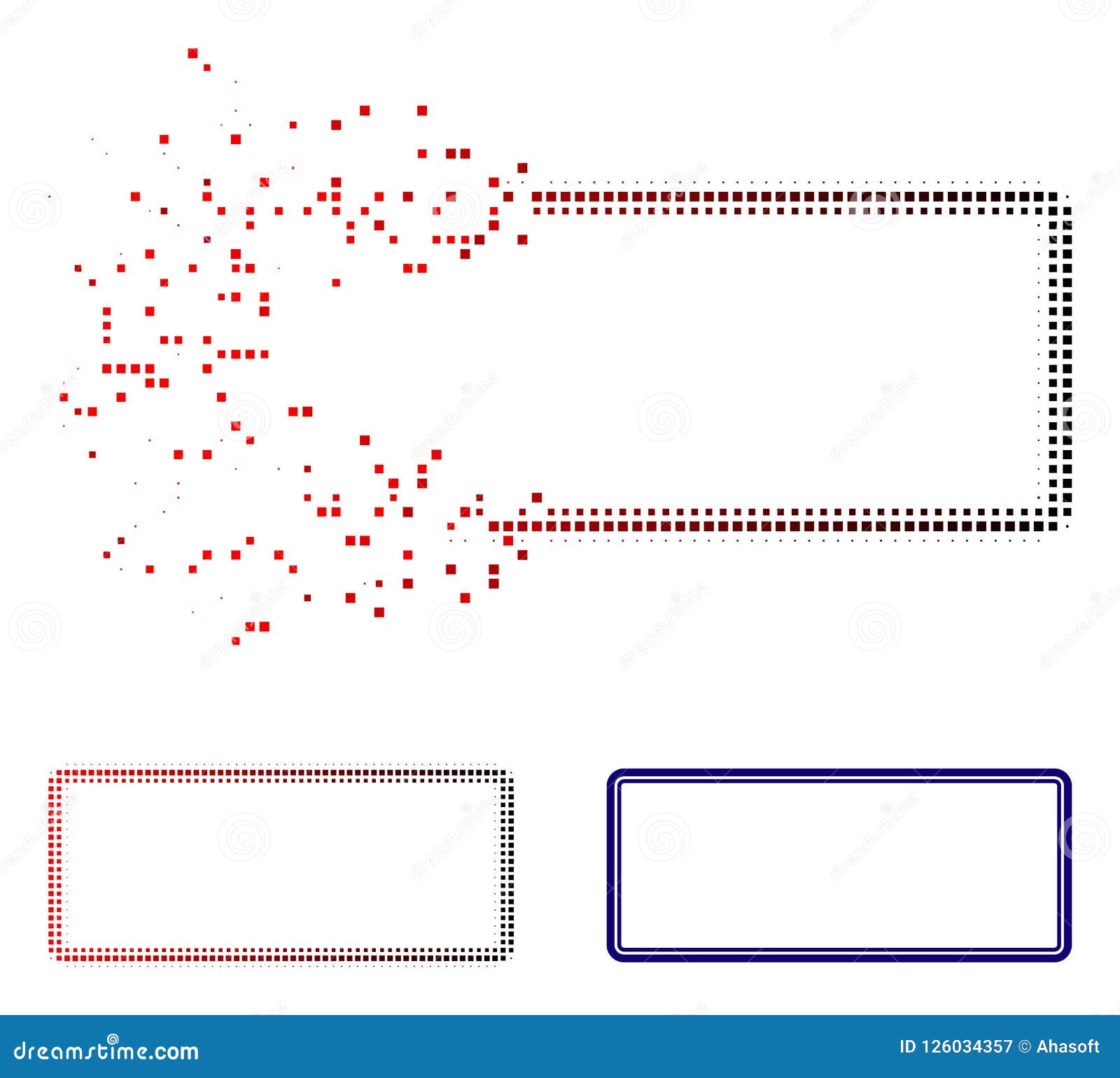 Download Broken Dot Halftone Double Rounded Rectangle Frame Icon ...