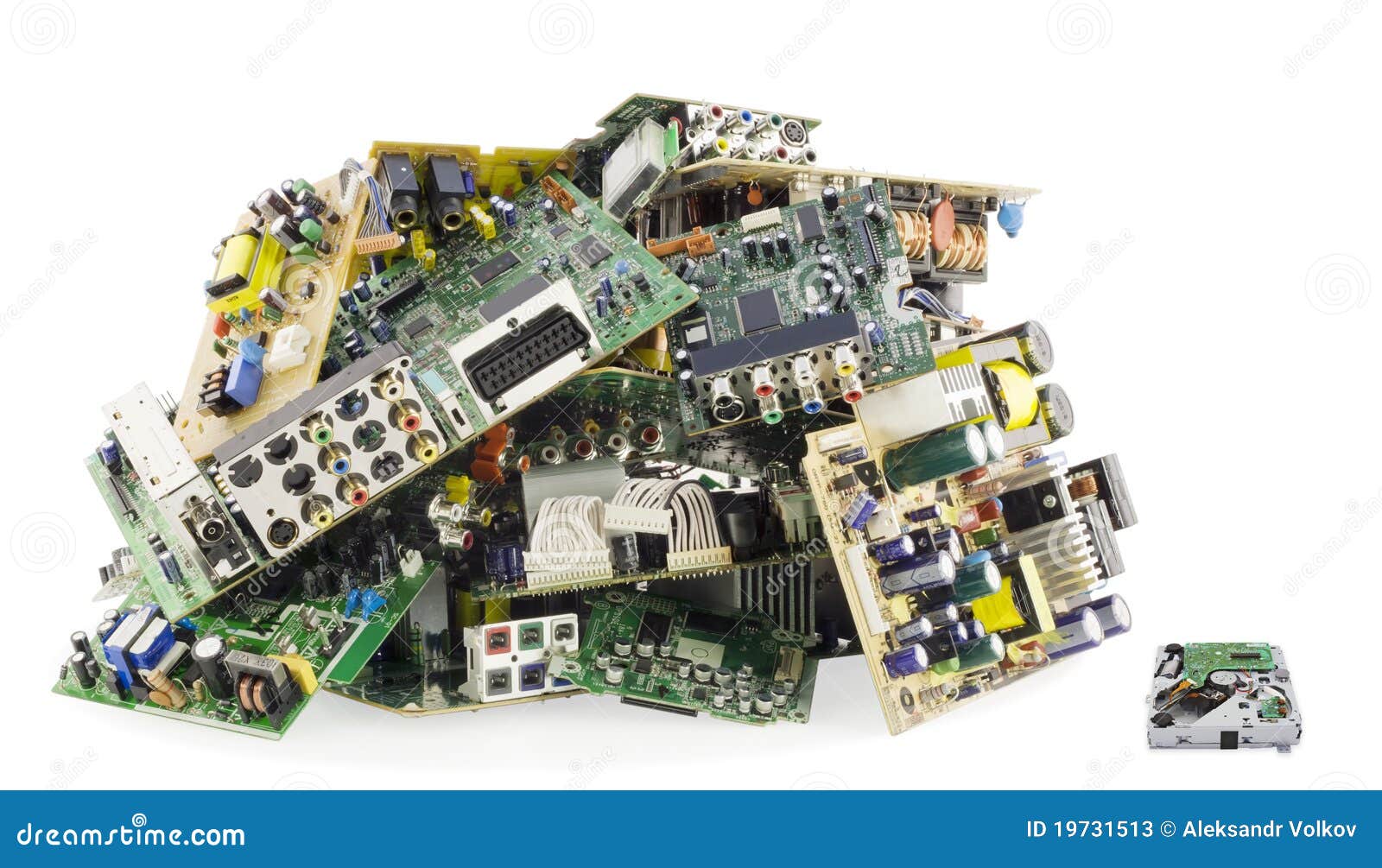 Broken Electronics on a Garbage Dump Stock Image - Image of electricity