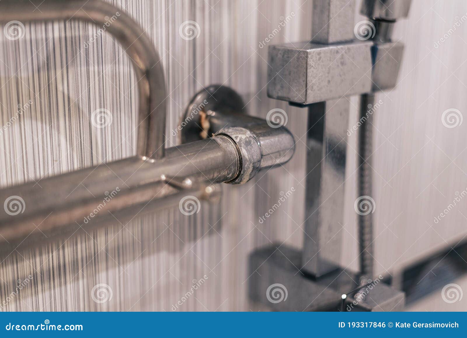 Broken Faucet with Shower in Bathroom Stock Photo Image of hydrant