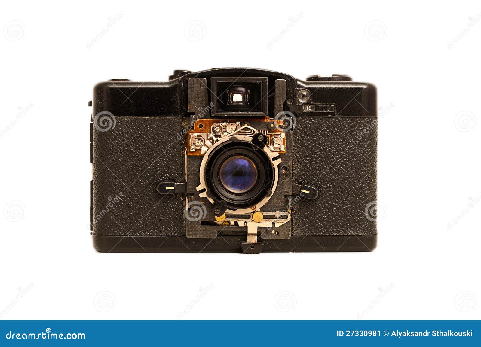 Broken Film Camera On White Background Stock Image Image of