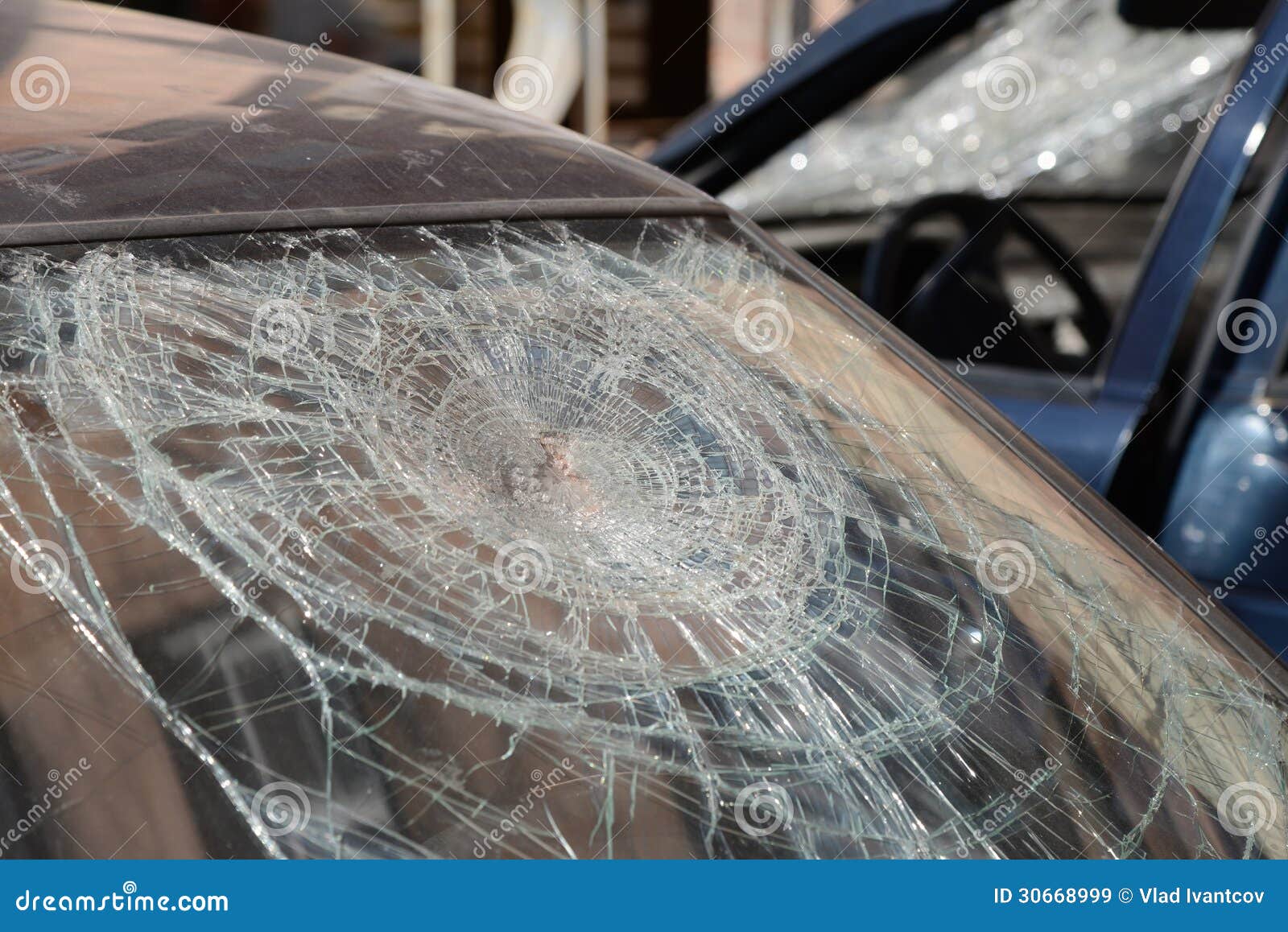 The Broken Glass of the Car. Stock Image Image of accidents