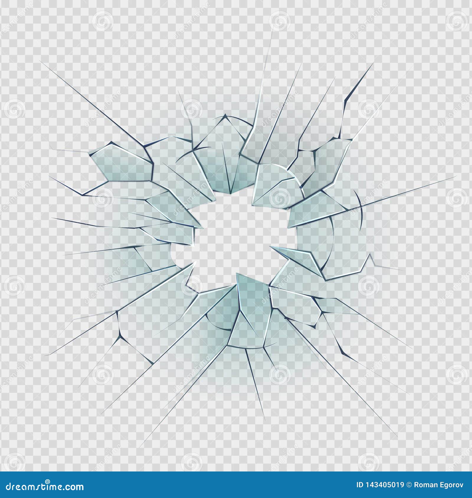 broken glass. cracked window texture realistic destruction hole in transparent damaged glass. realistic shattered glass