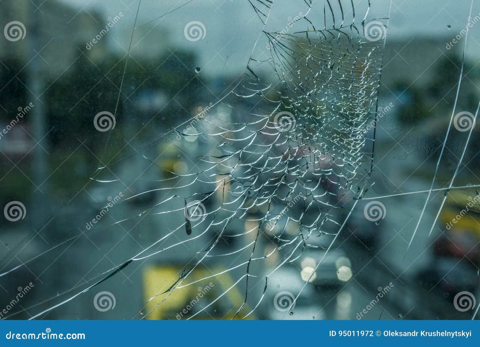 Broken Glass and Lights from Auto Headlights Stock Photo Image of