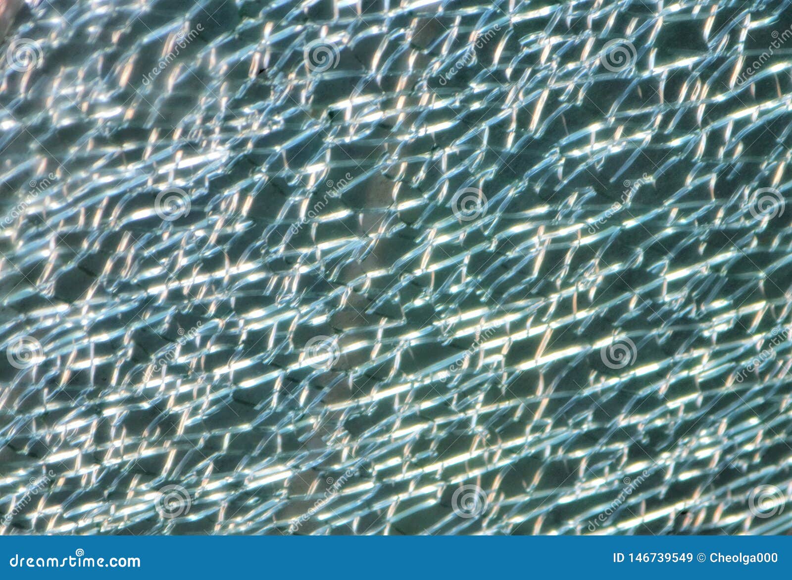 Broken Glass Texture Blue Stock Image Image Of Danger 146739549