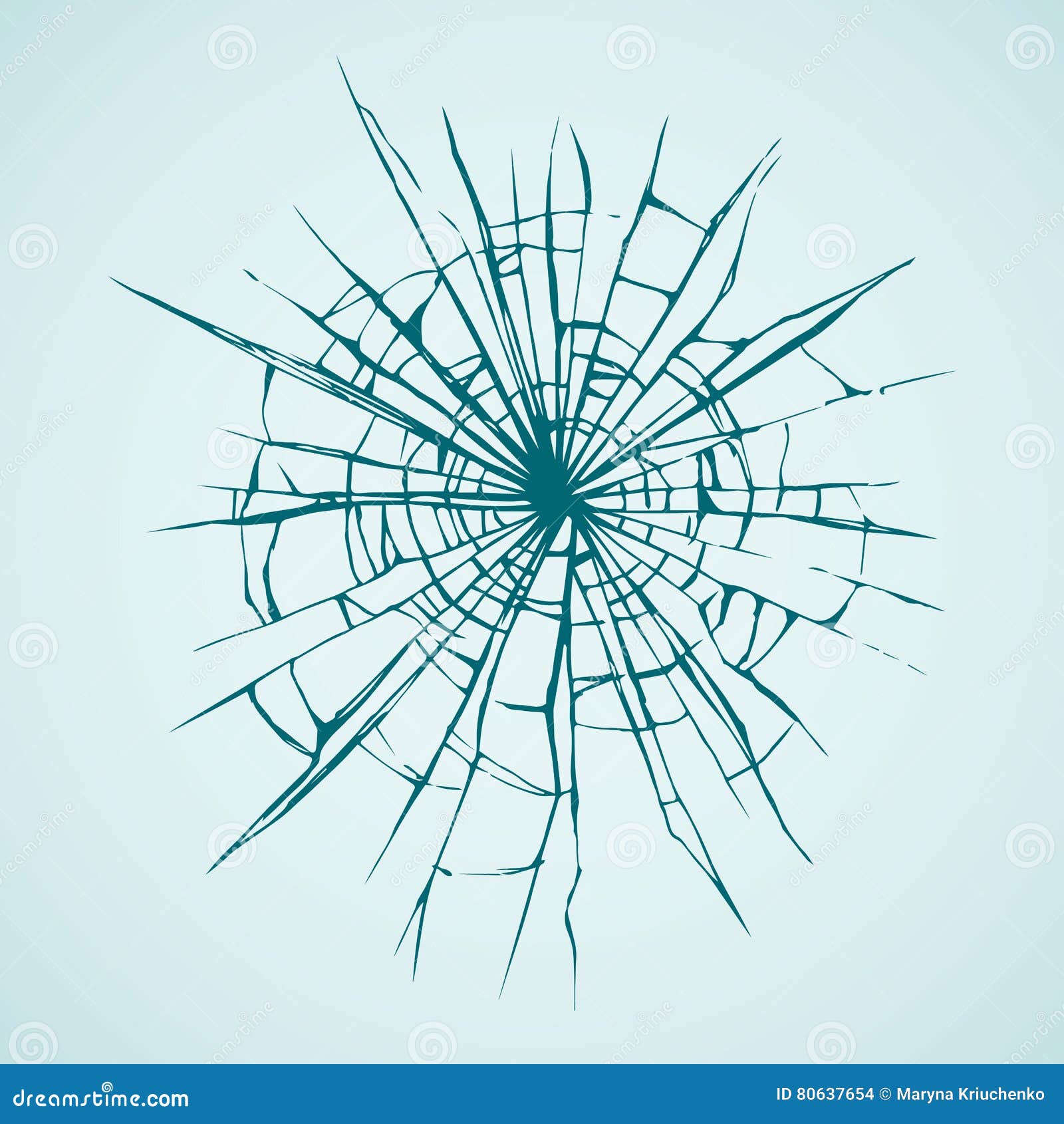 Broken Glass Drawing - Free Template PPT Premium Download 2020