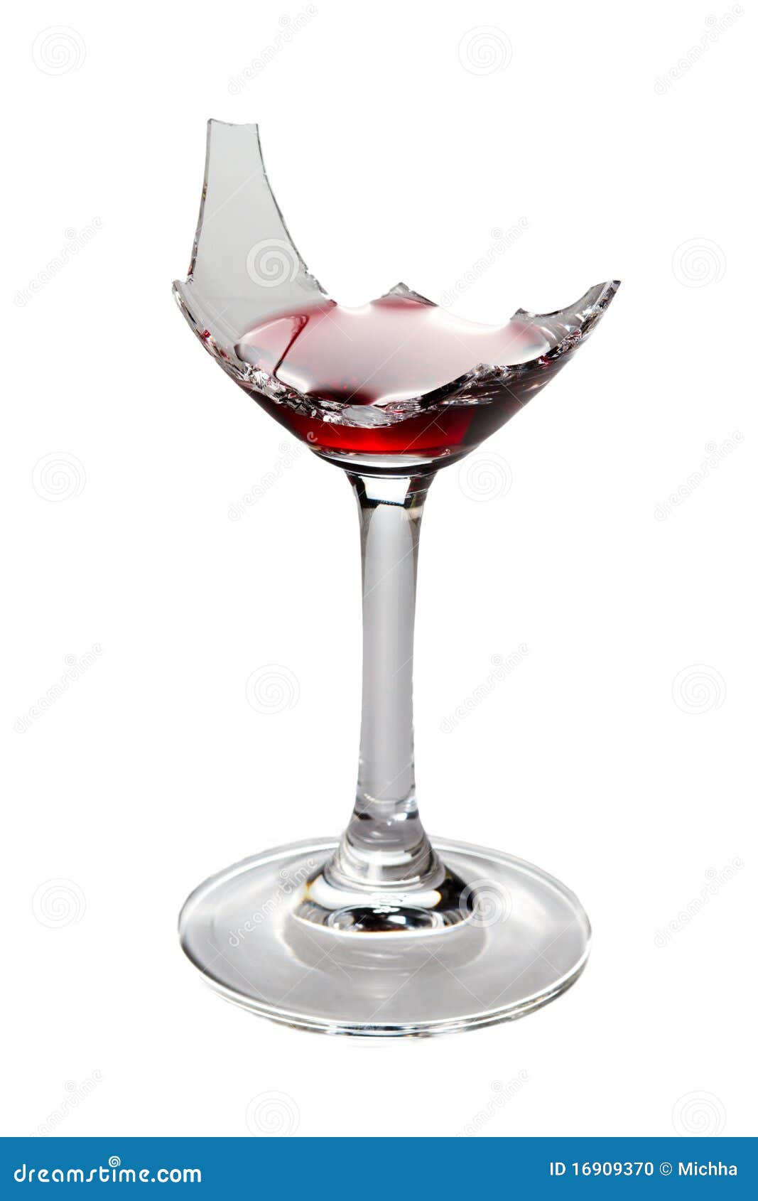 smashed wine glass