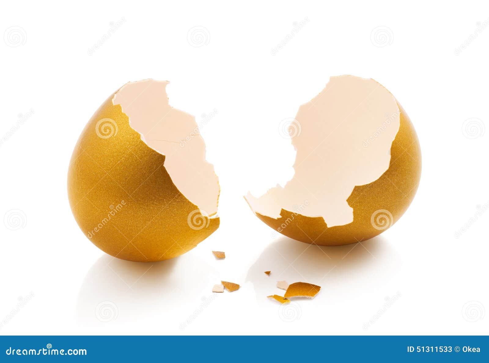 Broken Golden Egg Royalty-Free Stock Photography | CartoonDealer.com ...