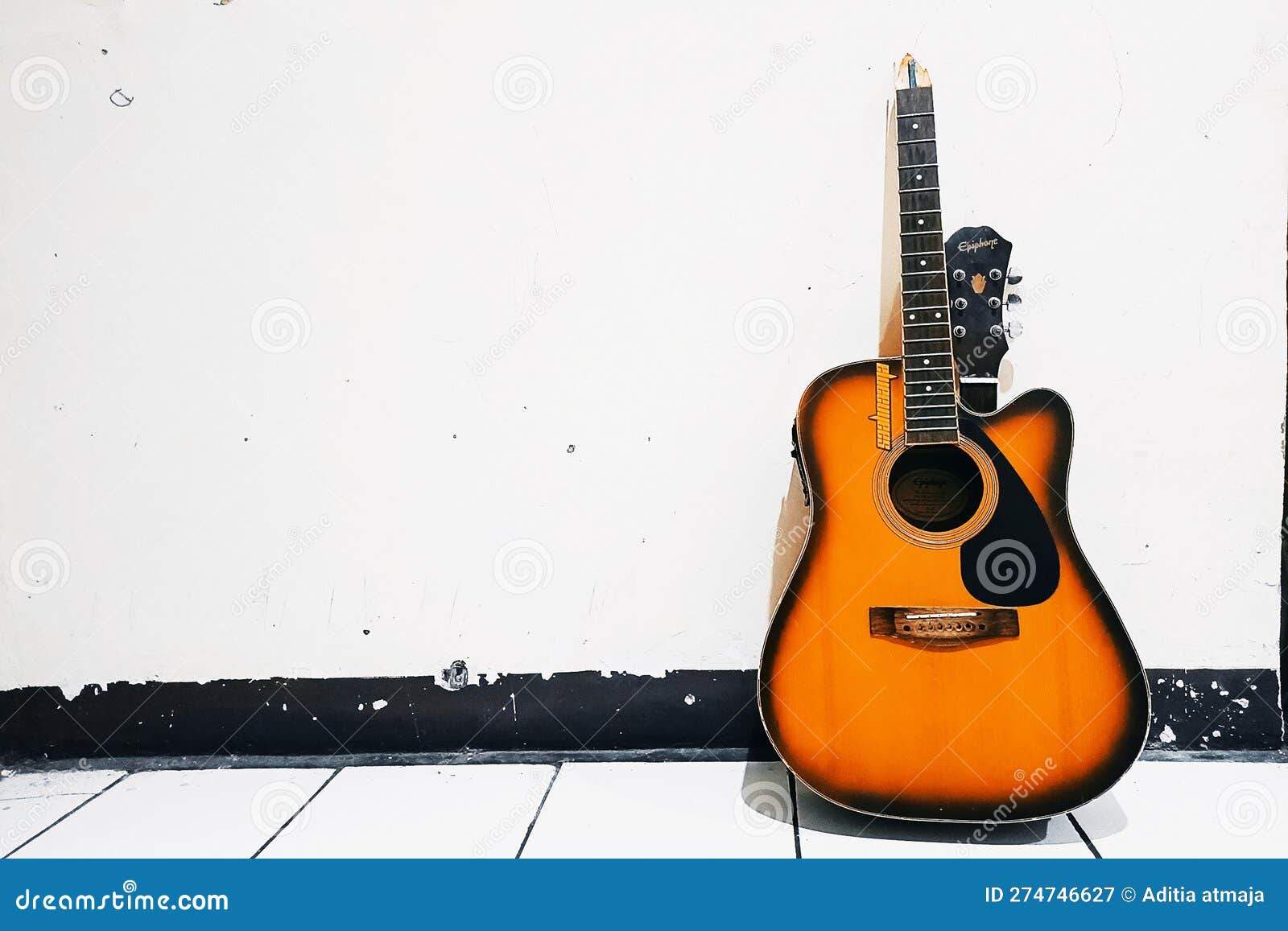 Broken Guitar after Playing Hard Stock Image Image of broken, guitar