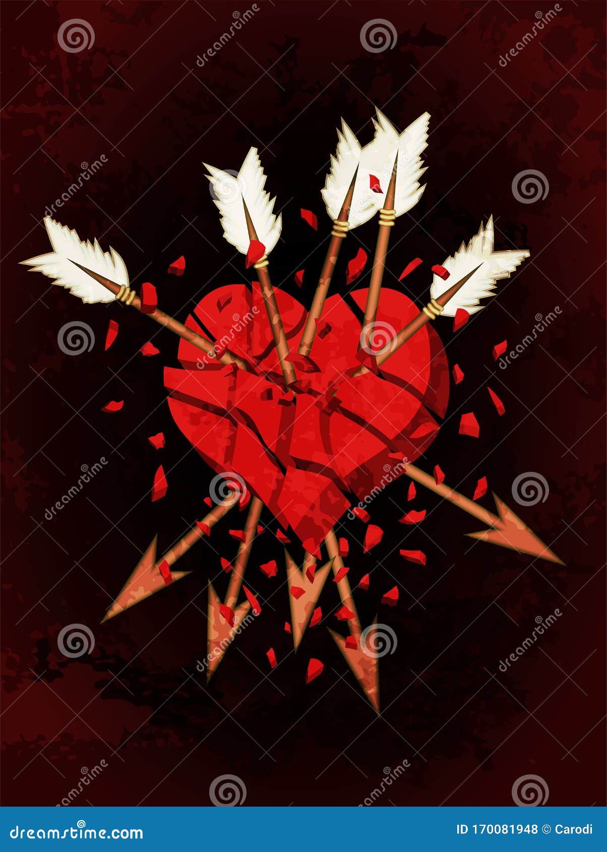 Broken Heart 3d Background, Vector Stock Vector - Illustration of ornament,  holiness: 170081948