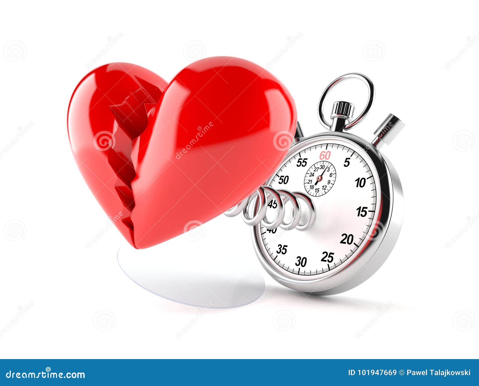 Broken Heart with Stopwatch Stock Illustration Illustration of white, stopwatch 101947669