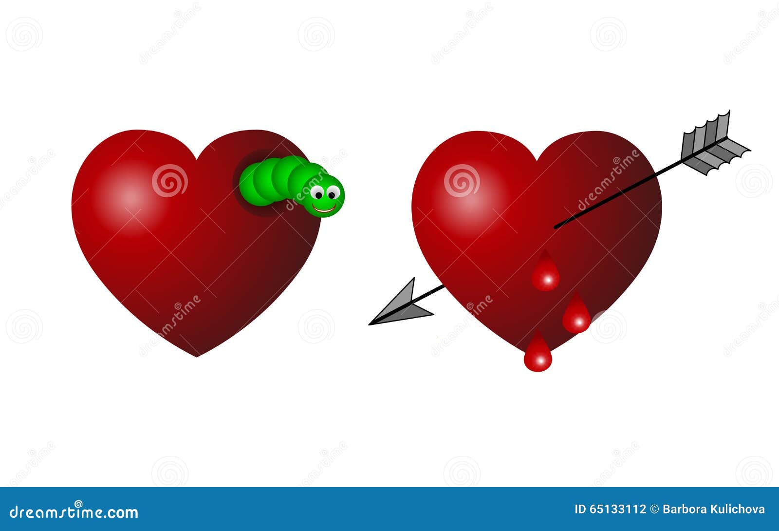 Broken hearts stock vector. Illustration of hearts, heart 65133112