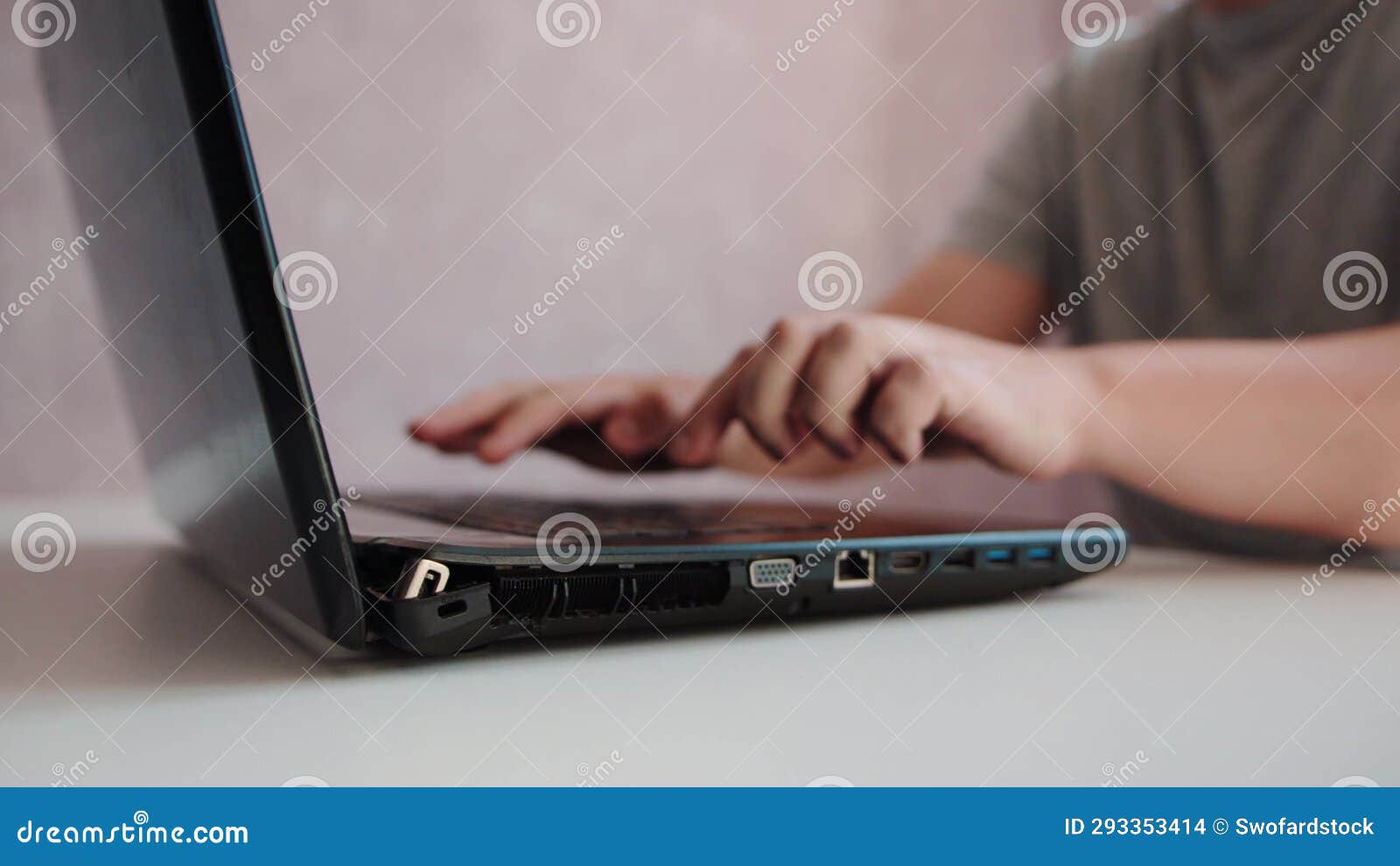 Broken Laptop Case and Hinge. Defect and Breakage of the Laptop after a