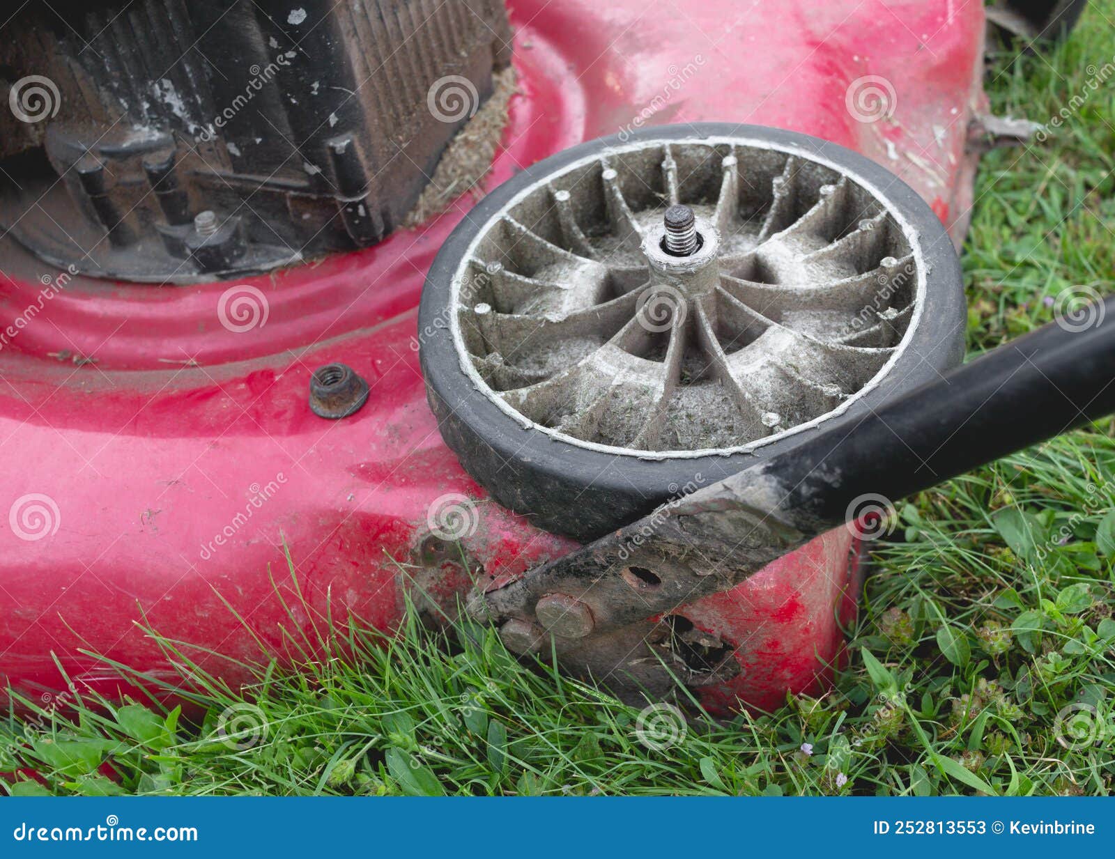 Broken Lawn Mower stock image. Image of problem, replace 252813553