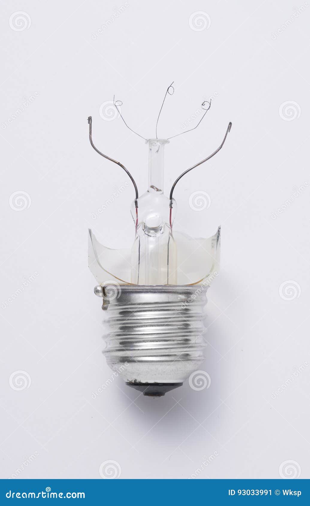 Broken Light bulb stock image. Image of power, vertical 93033991